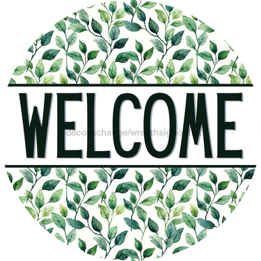 Everyday Door Hanger Welcome Dco - 01406 - Dh 18’ Round Wood